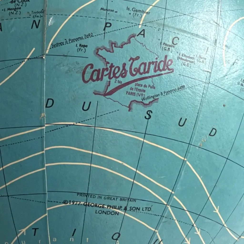Vintage terrestrial globe 1977