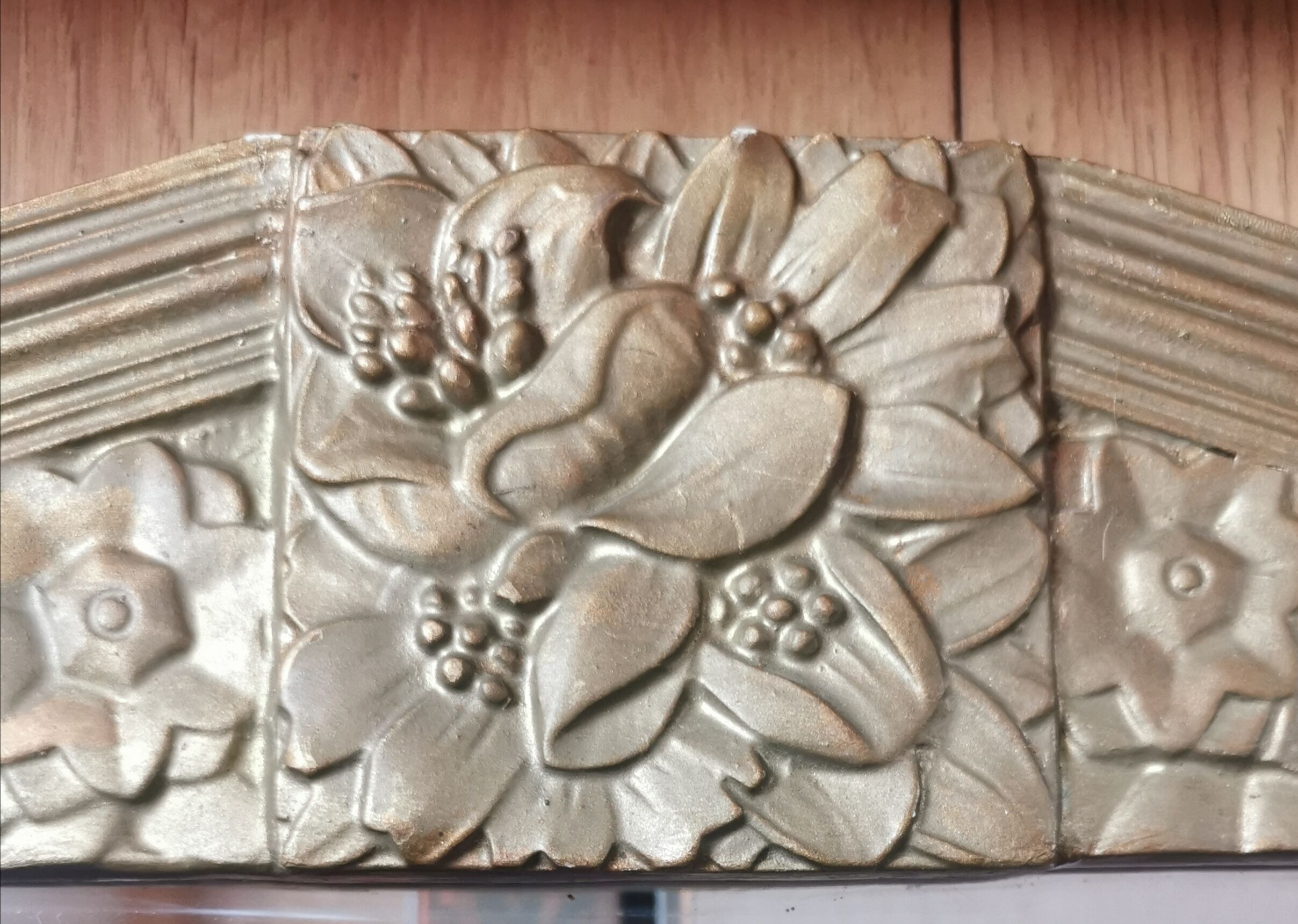 Large Art Deco mirror gilded wood  77x40cm