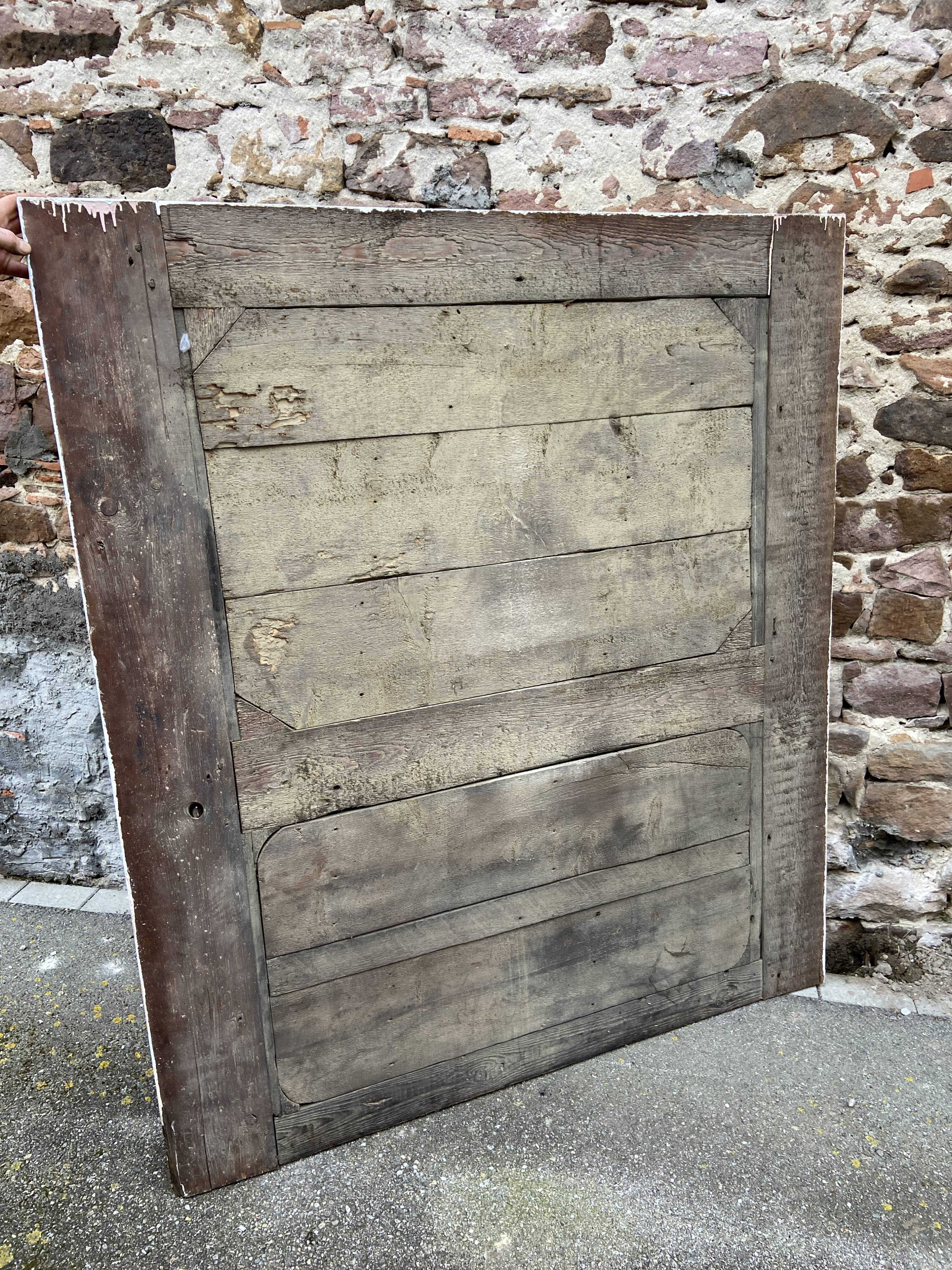 Trumeau & early 19th century painting in gilded wood.