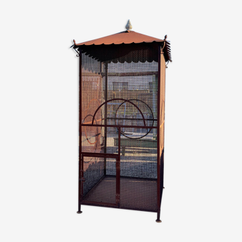 Wrought iron aviary bird cage