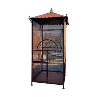 Wrought iron aviary bird cage