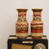 Multi-coloured sandstone vase No.1
