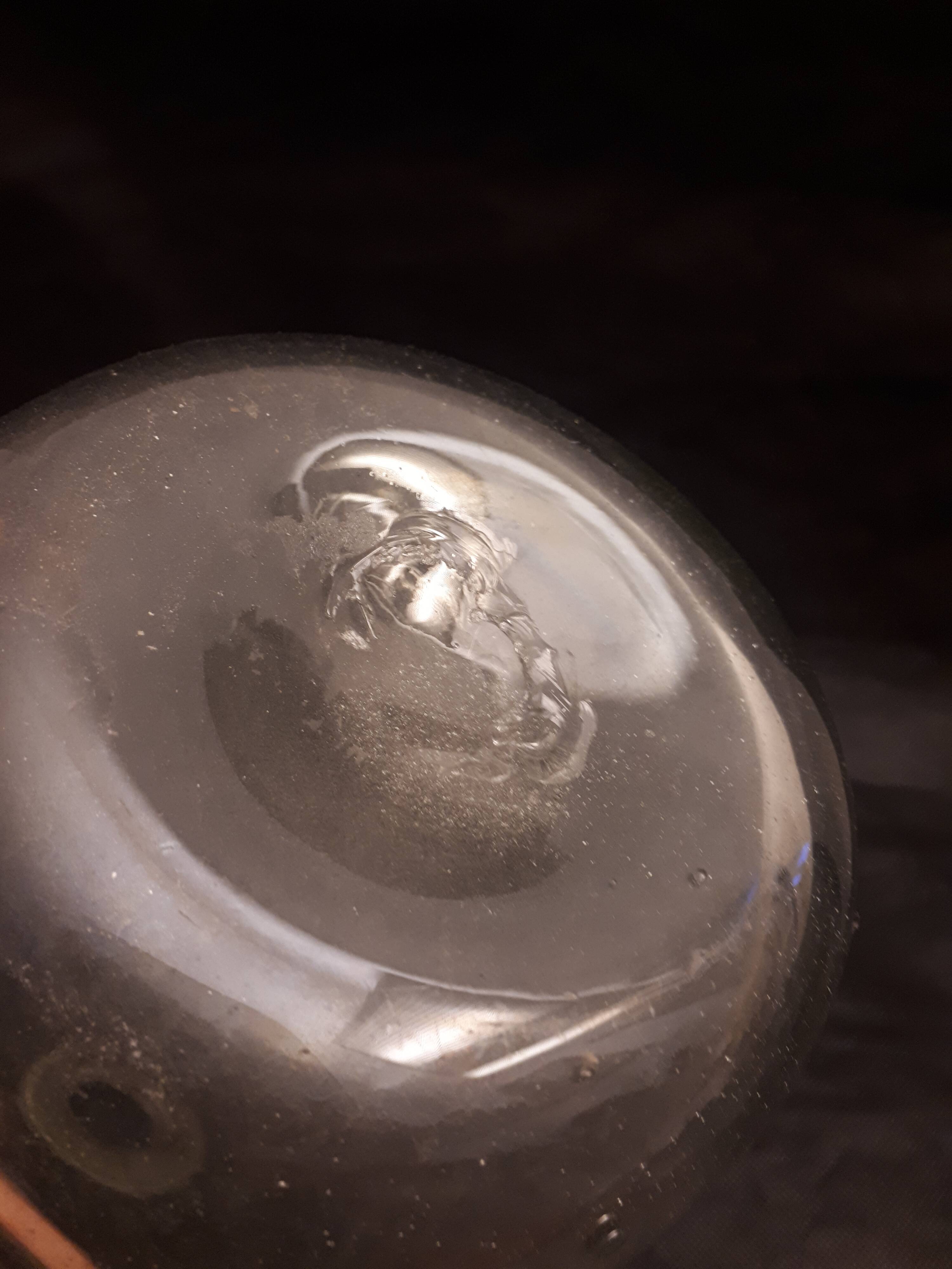 Bottle bubbling glass artisan Biot vintage 1970