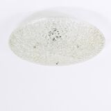 Round textured glass ceiling light J. T. Kalmar mid-century, Austria, 1960s