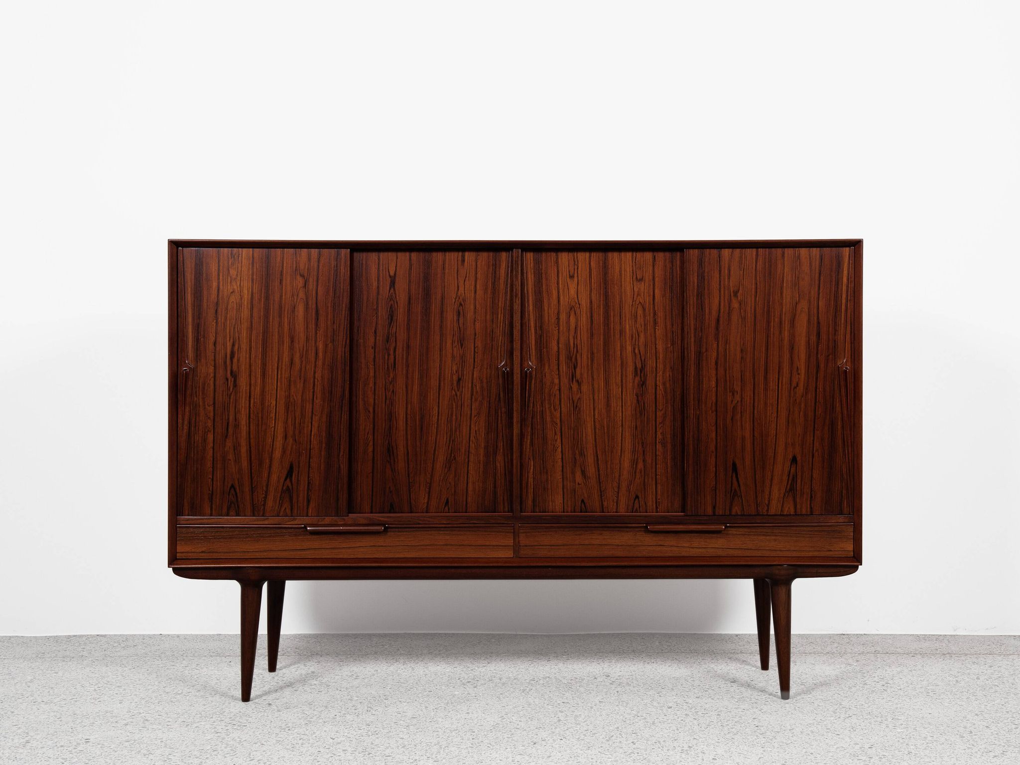 Midcentury Danish highboard Model 13 in rosewood by Omann Jun 1960s