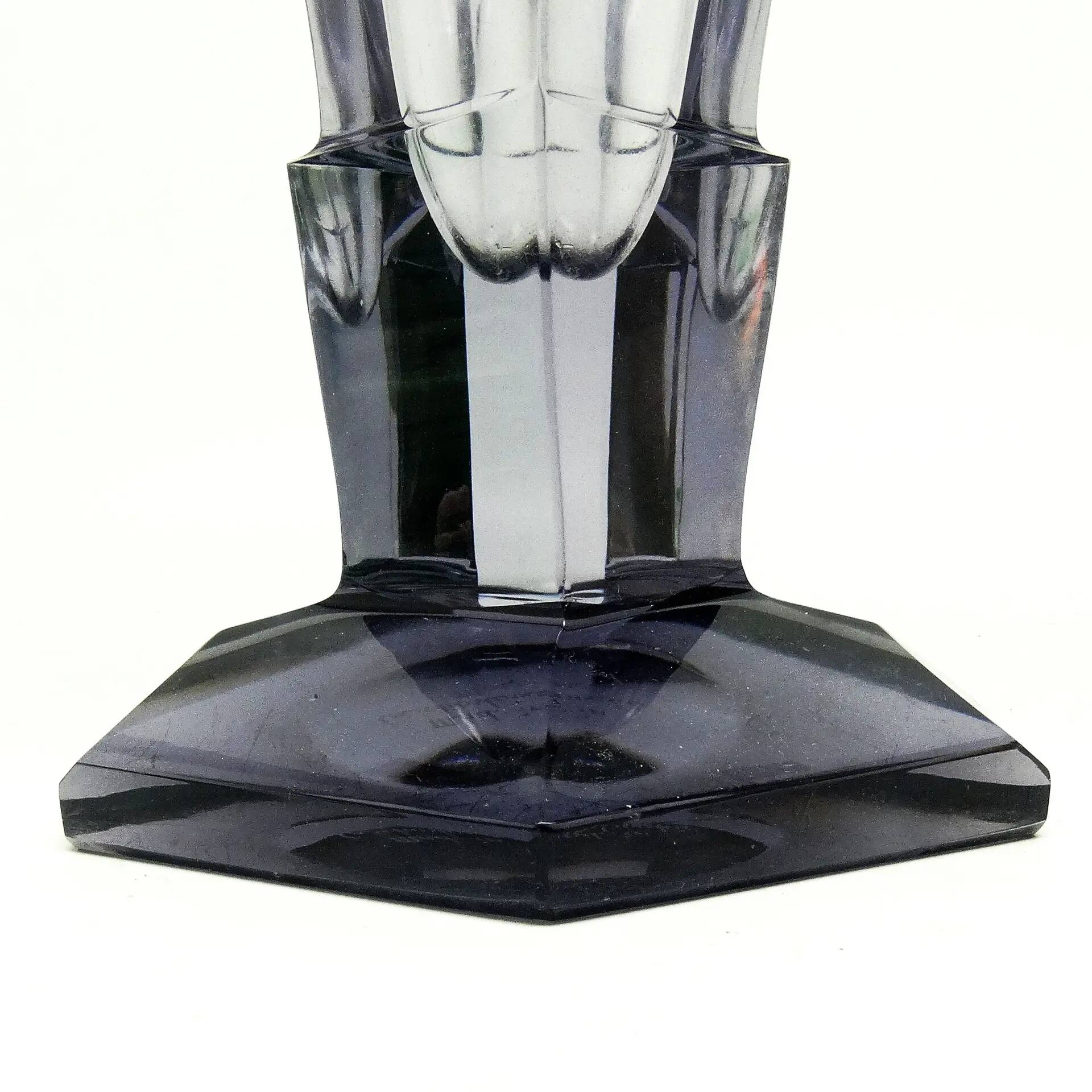 Art Deco vase, crystal, Moser, Czechoslovakia, 1930s
