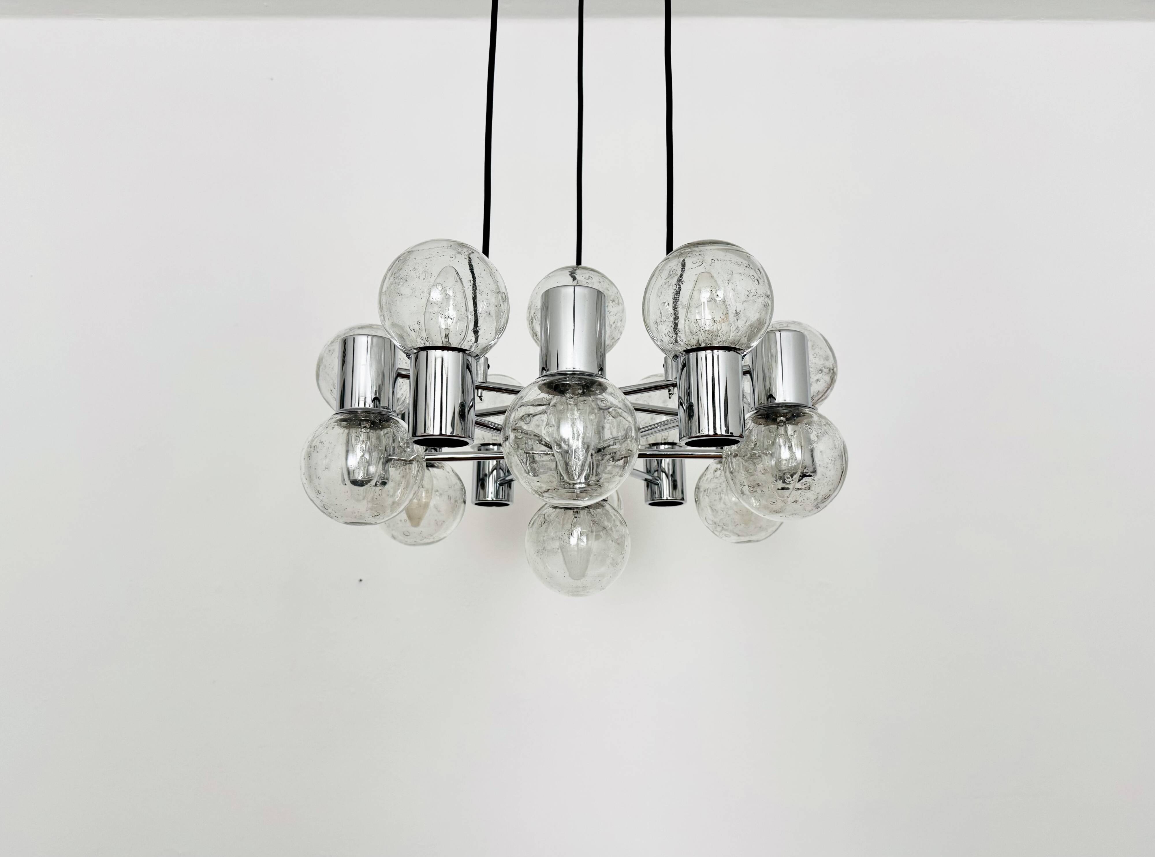 Chromed 1970s Sputnik Chandelier by Doria