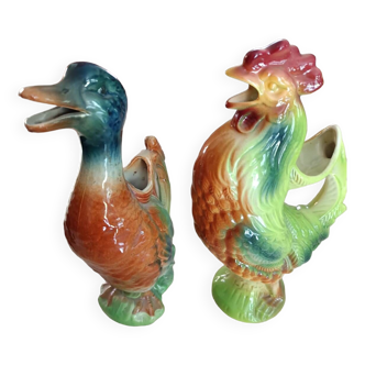 Rooster and duck