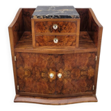 Meuble commode d'époque Art Déco en loupe de noyer -1930s