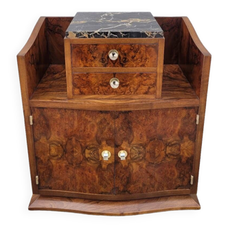 Art Deco period chest of drawers in walnut burl - 1930s