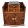 Meuble commode d'époque Art Déco en loupe de noyer -1930s