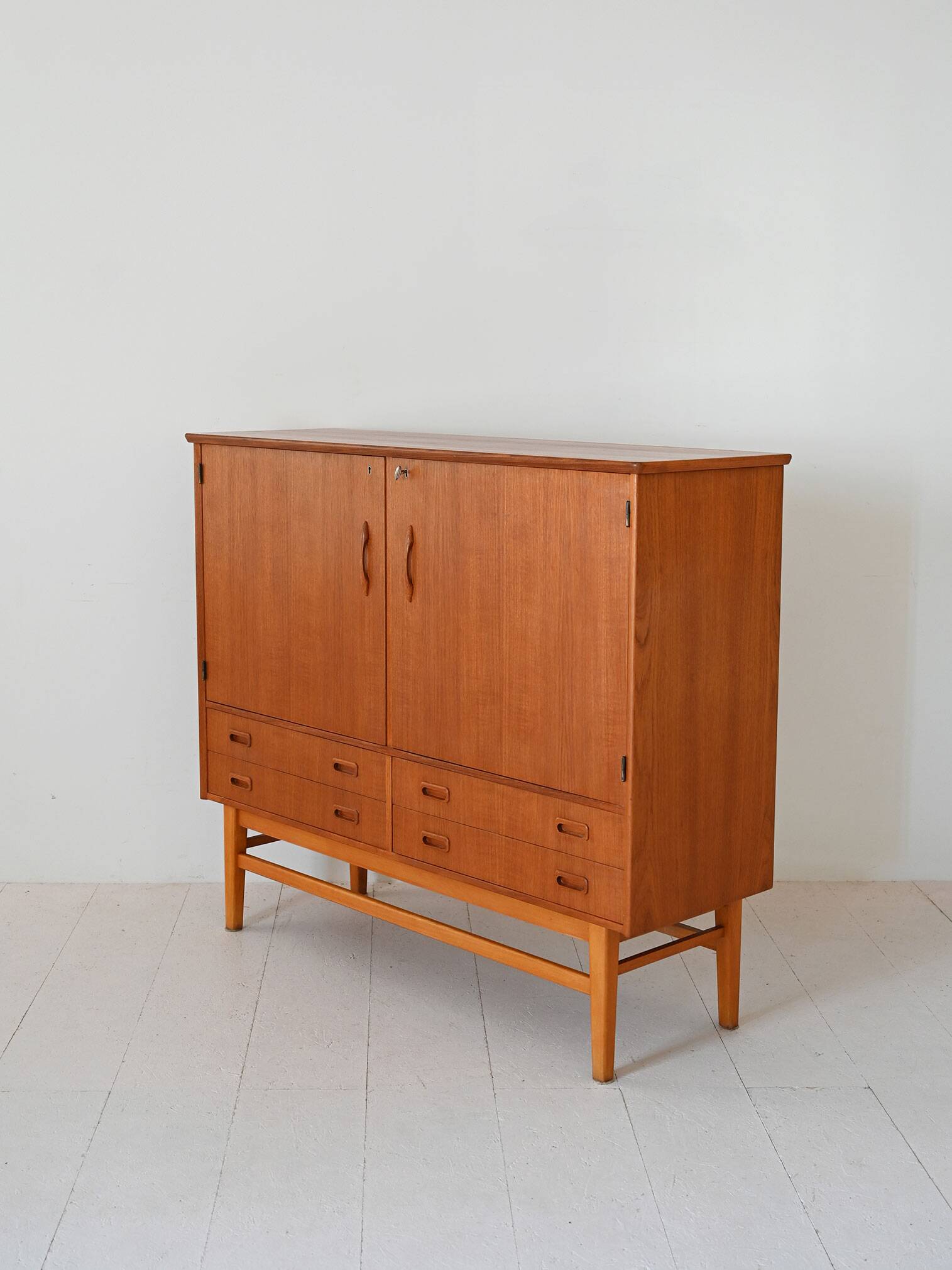 Scandinavian teak highboard