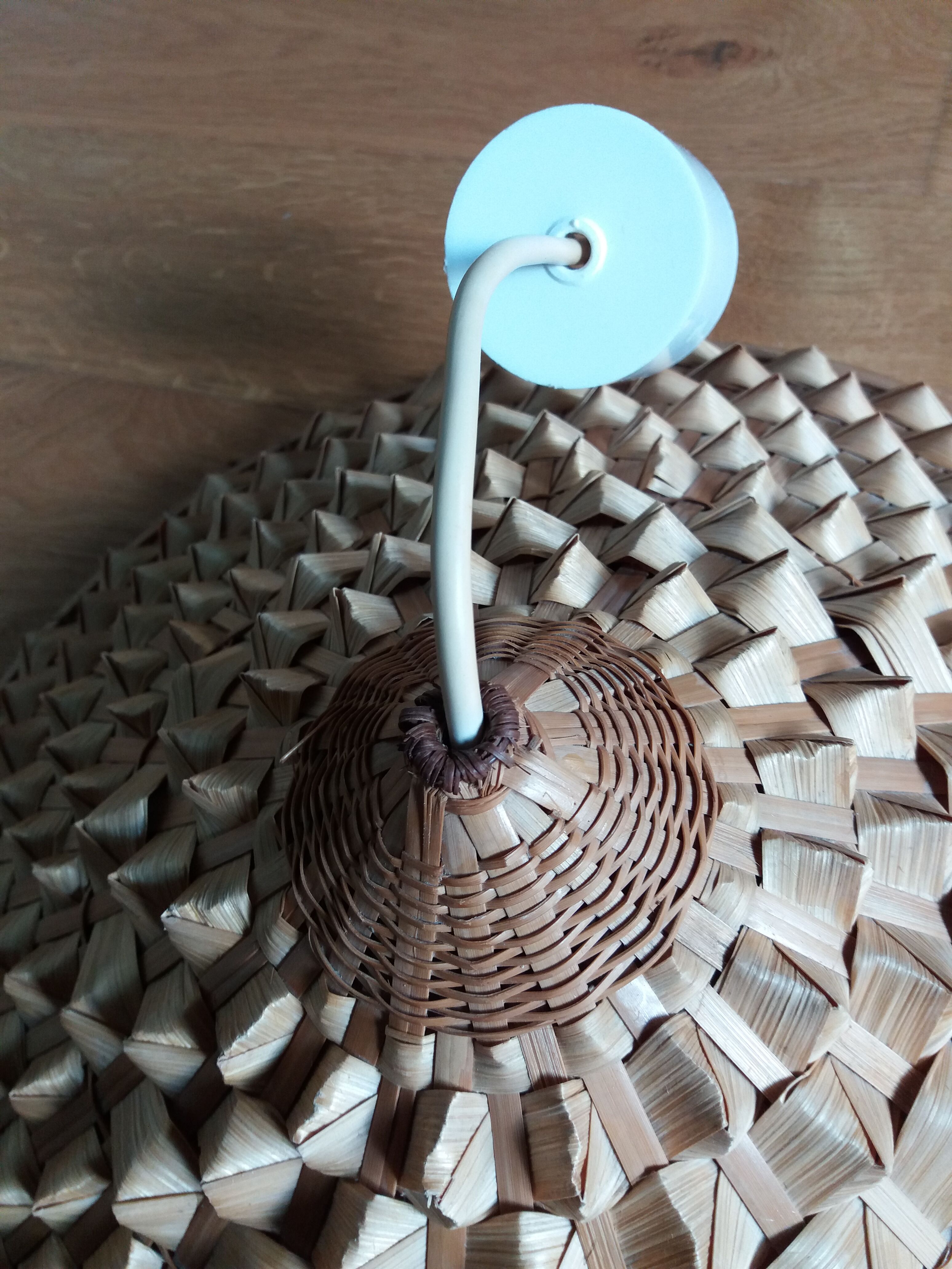 Conical shaped rattan suspension