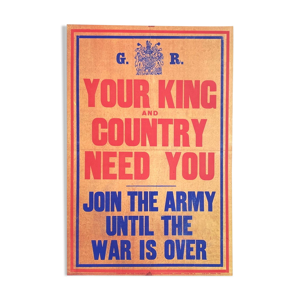 Affiche your king and country need