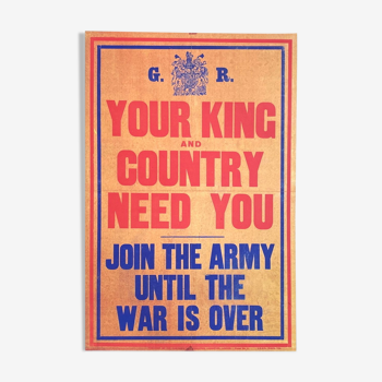 Poster your king and country need you