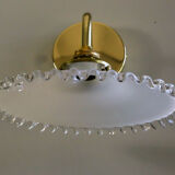Antique opaline wall sconce delivered with supports