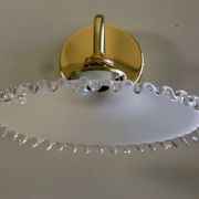 Antique opaline wall sconce delivered with supports