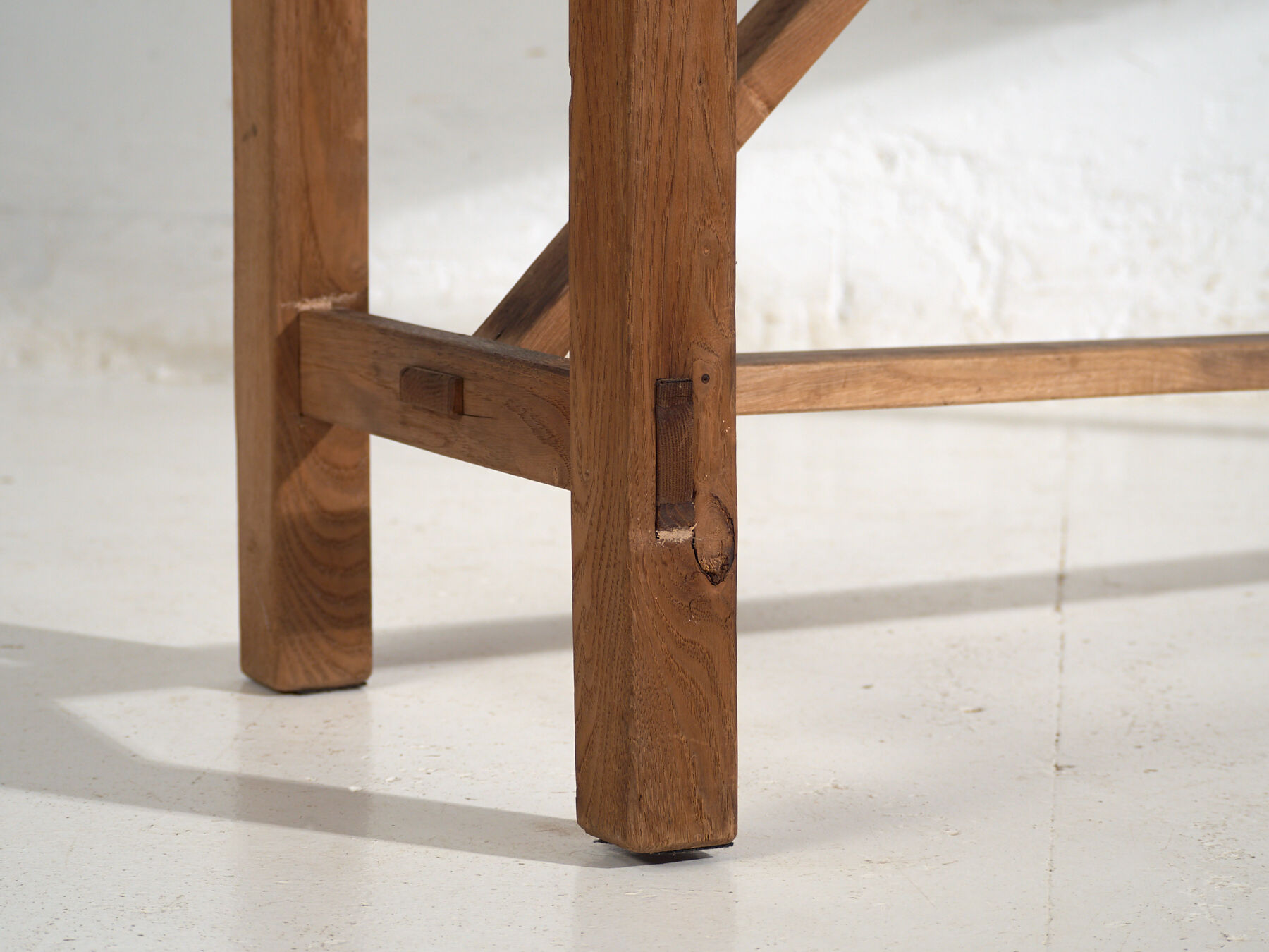 Antique Japanese work table in solid wood – wabi sabi console – Taishō–Showa period (c. 1910–1950)