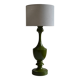 Vintage olive green lamp base circa 1970