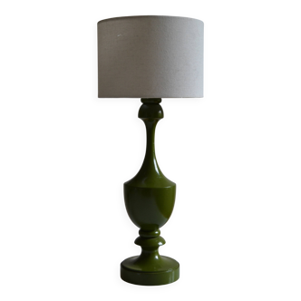 Vintage olive green lamp base circa 1970