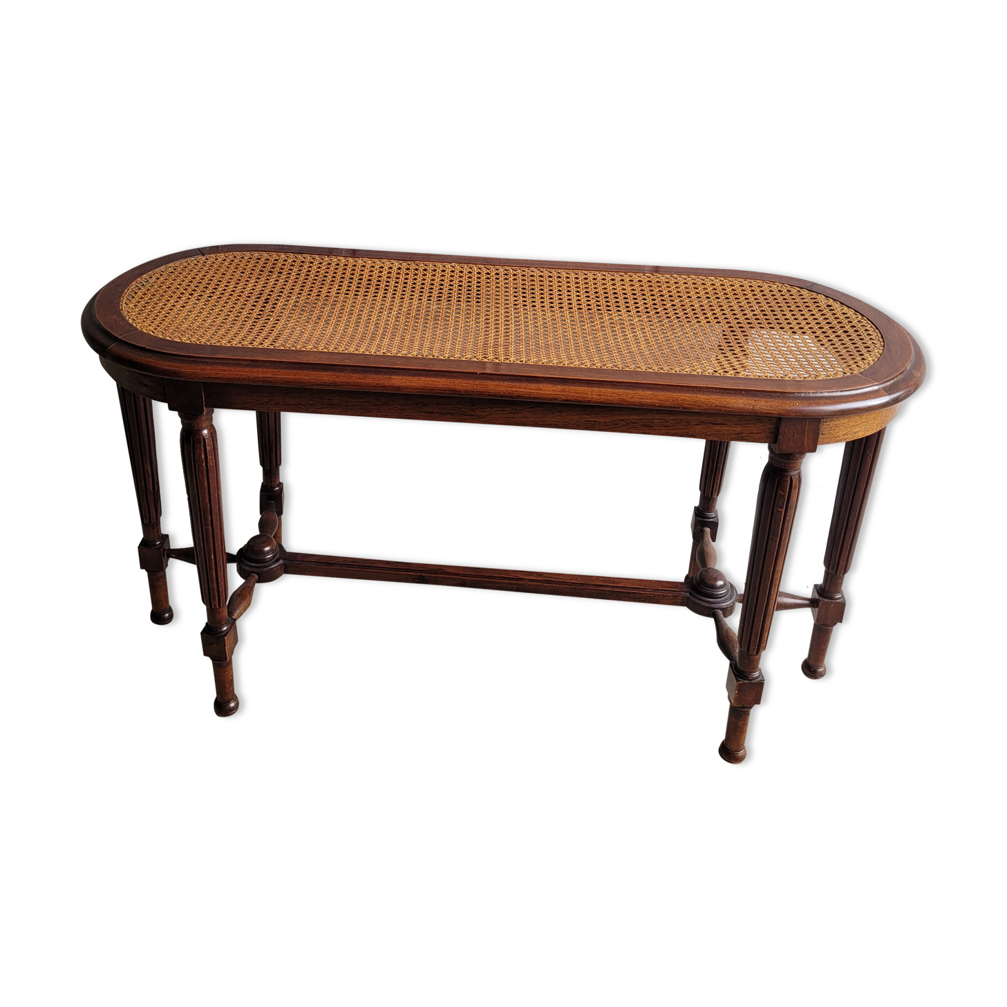 Wooden piano bench and cannage