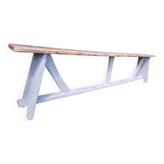 White serused bench