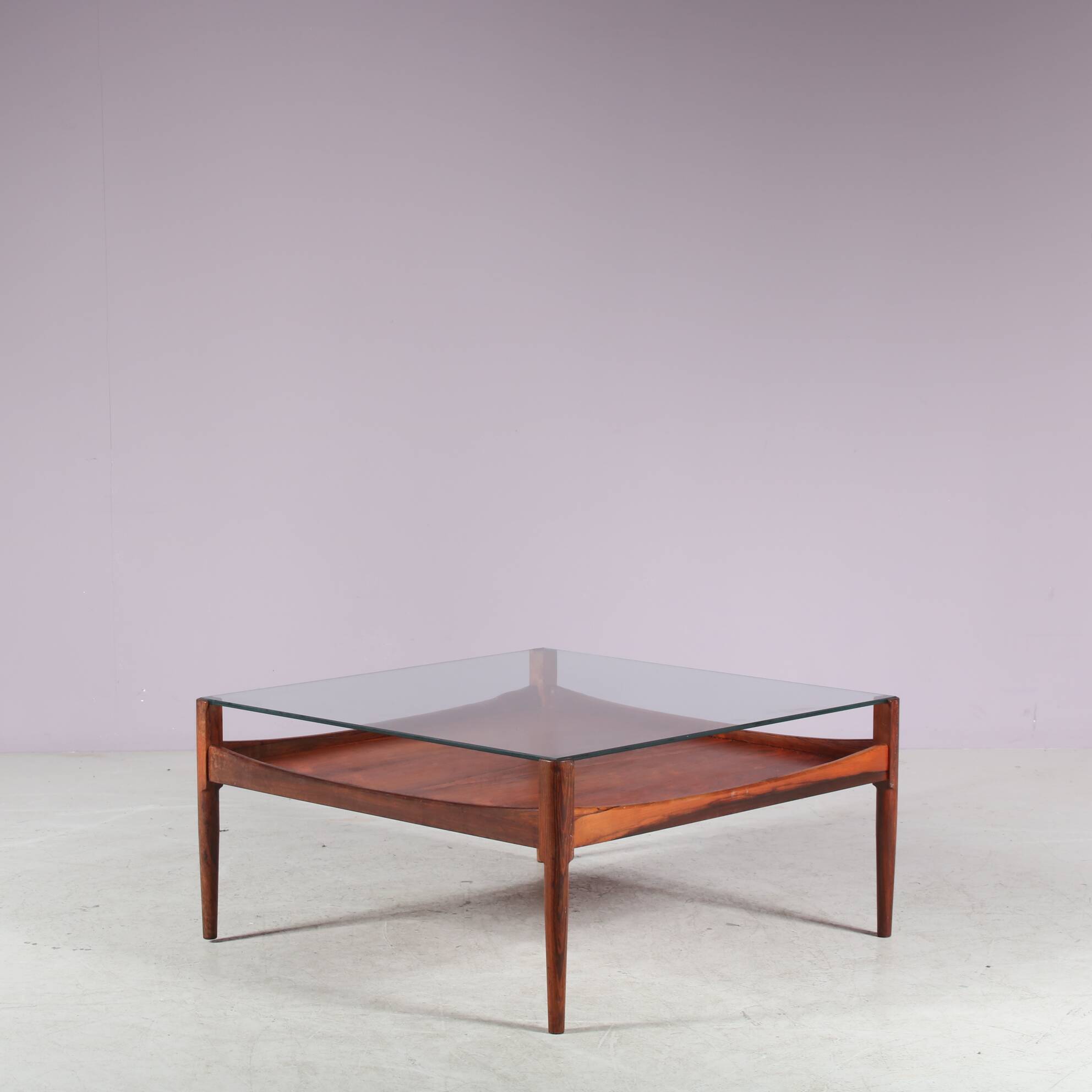 Elegant 1950s wooden coffee table from Denmark