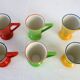 6 mugs en céramique colorée, Churchill England