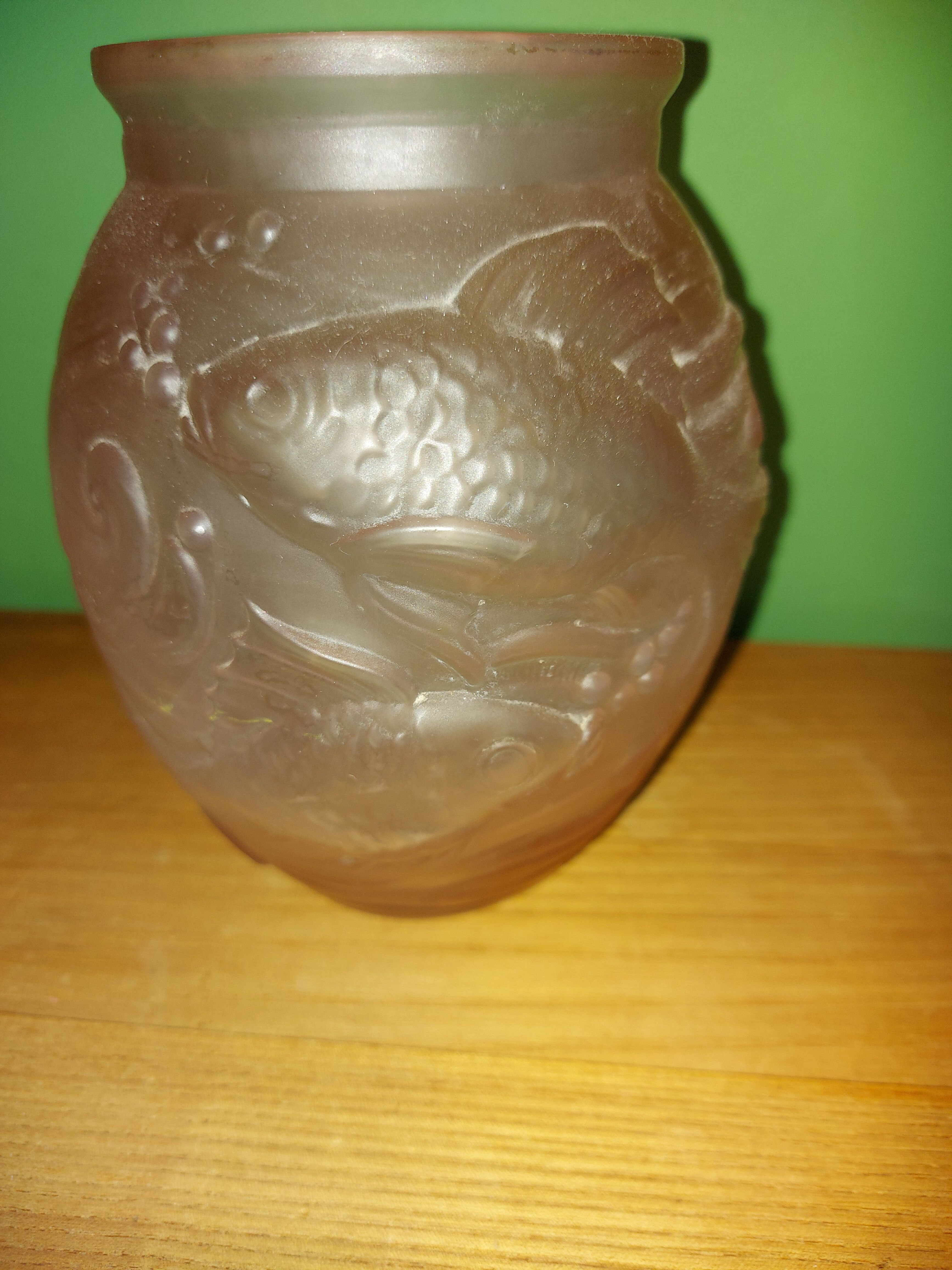 Art Deco moulded glass vase