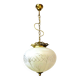 Regency glas pendant with ornate brass crown