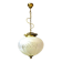 Regency glas pendant with ornate brass crown