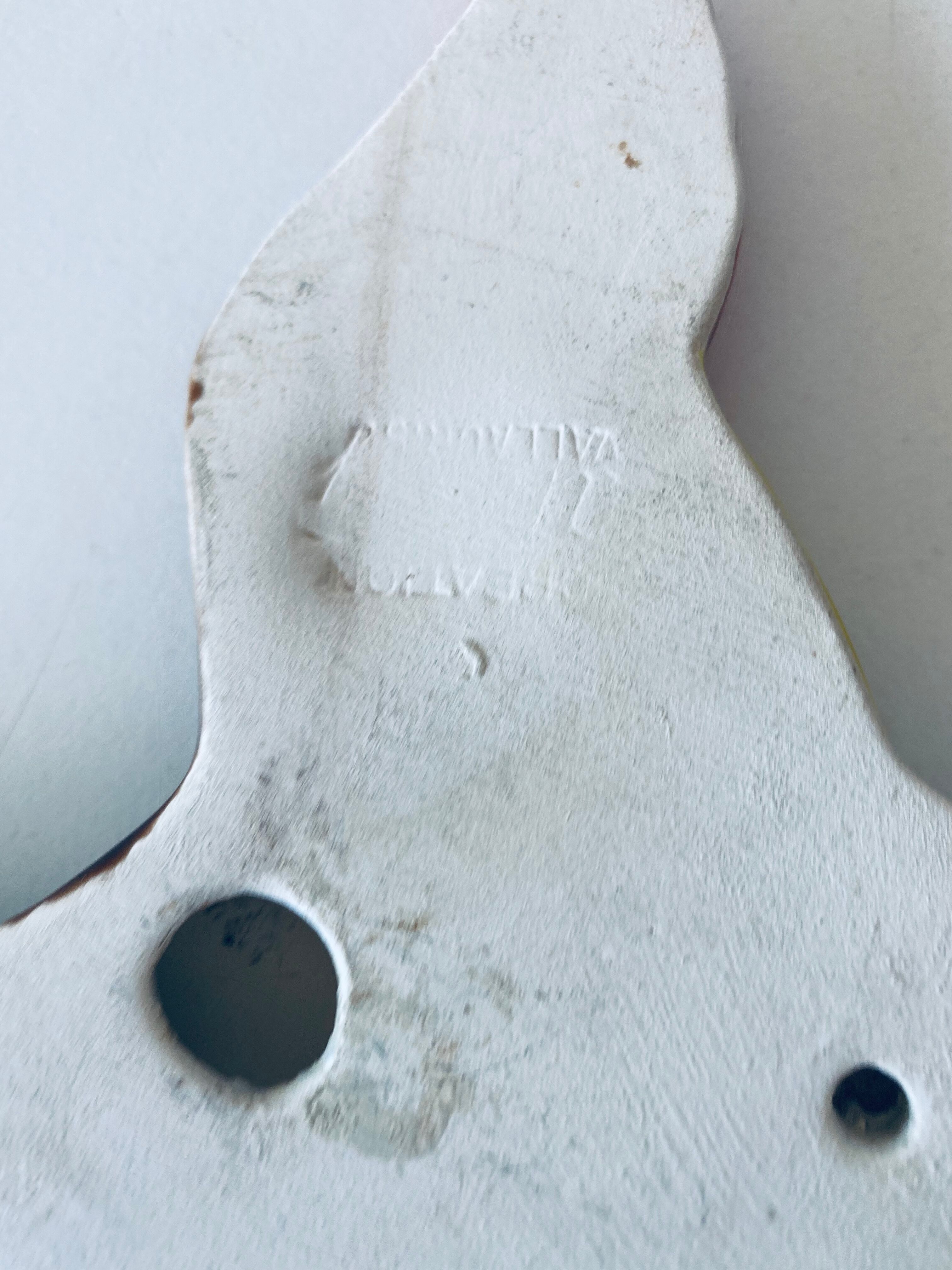 Decorative wall bird in ceramic Vallauris