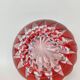 Magnificent crystal ashtray from Lorraine, ruby colour.