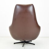Mid-century Rotating Armchair,Leatherette,1980's.