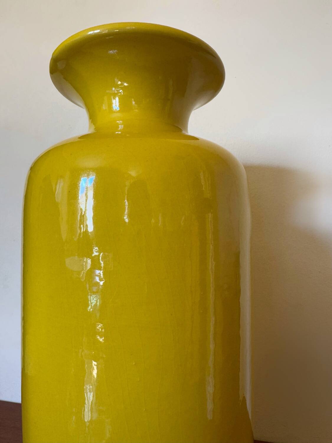 Large yellow vase West Germany 70s