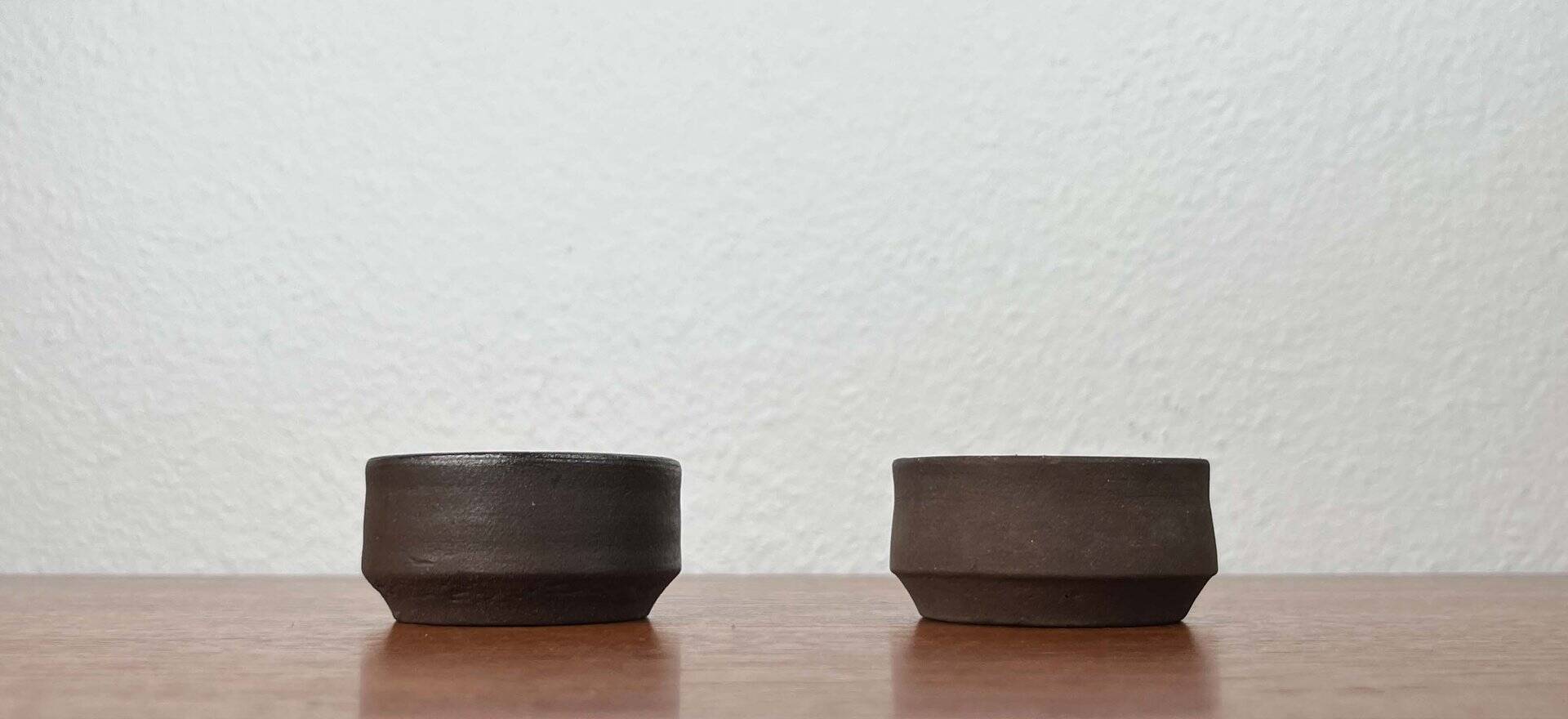 Small modern Danish studio pottery bowls from the mid-century, 1960s, set of 2.