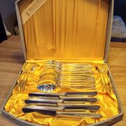 24-piece vintage silver-plated housewife 100 Bader Tafelbestecke Pforzheim