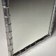 Large faux bamboo mirror chrome