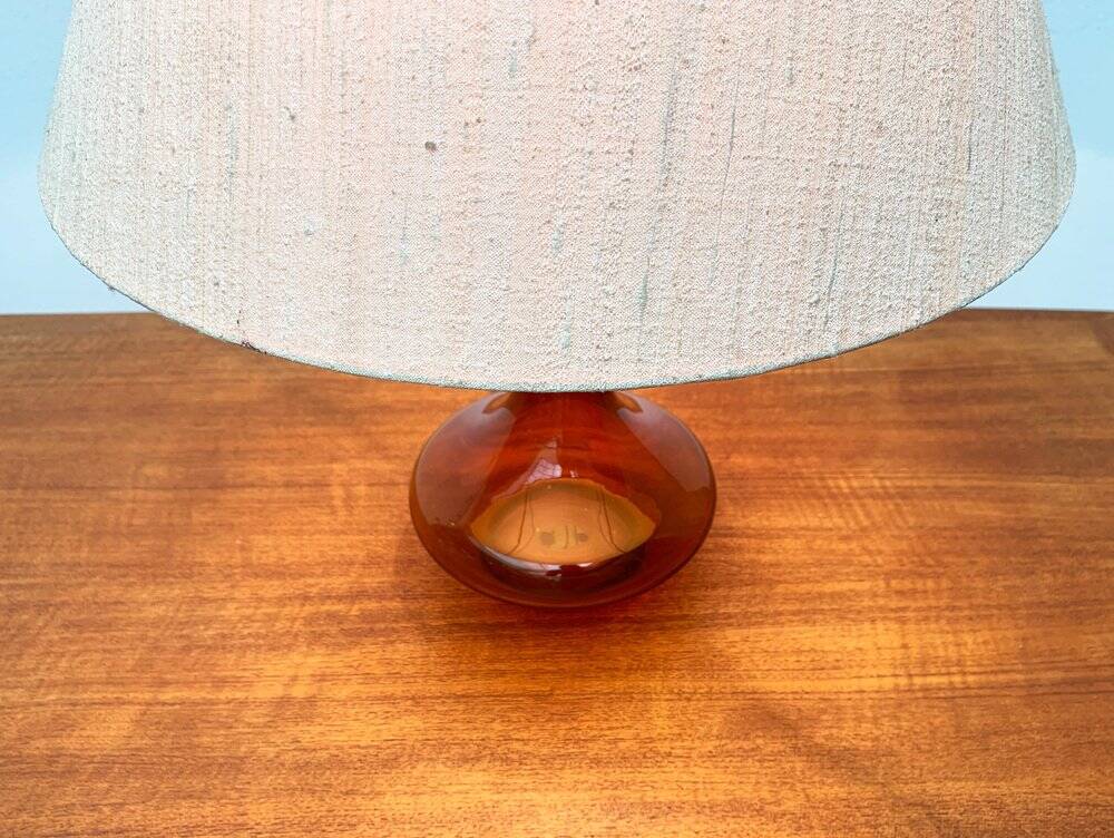 Mid-century Danish glass table lamp by Holmegaard