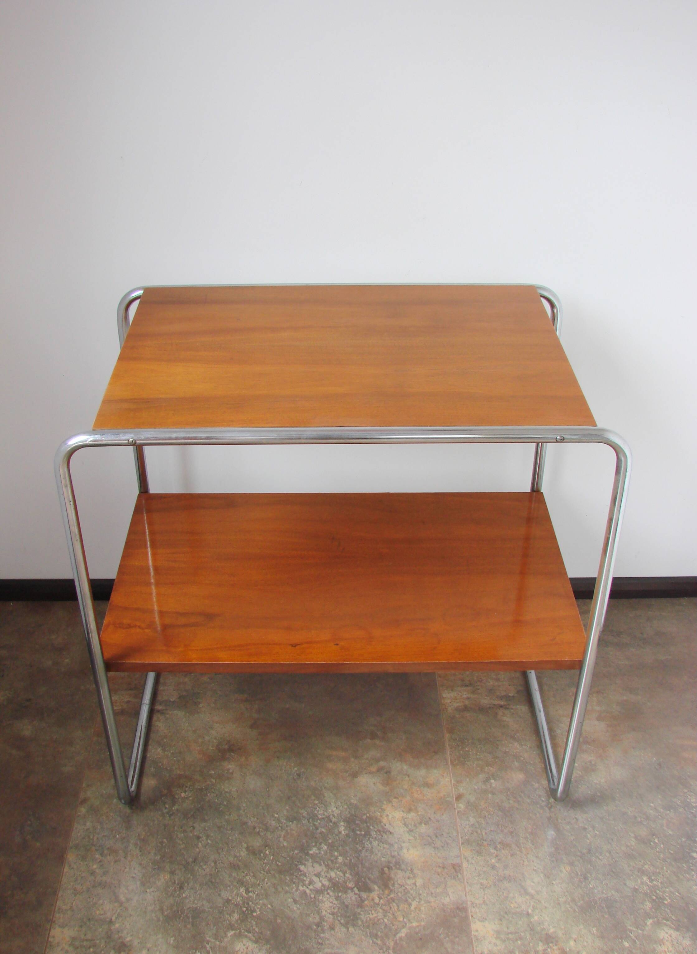 B12 side table by Marcel Breuer, Thonet, Czechoslovakia, 1930s, Bauhaus