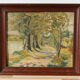 Oil on panel, undergrowth landscape