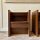 2 Scandinavian bedside tables in dark wood