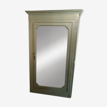 Armoire miroir patine verte