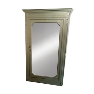 Armoire miroir patine verte