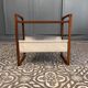 Porte-revues Silka Mobler en bois de teck et toile beige, Kai Kristiansen 1960