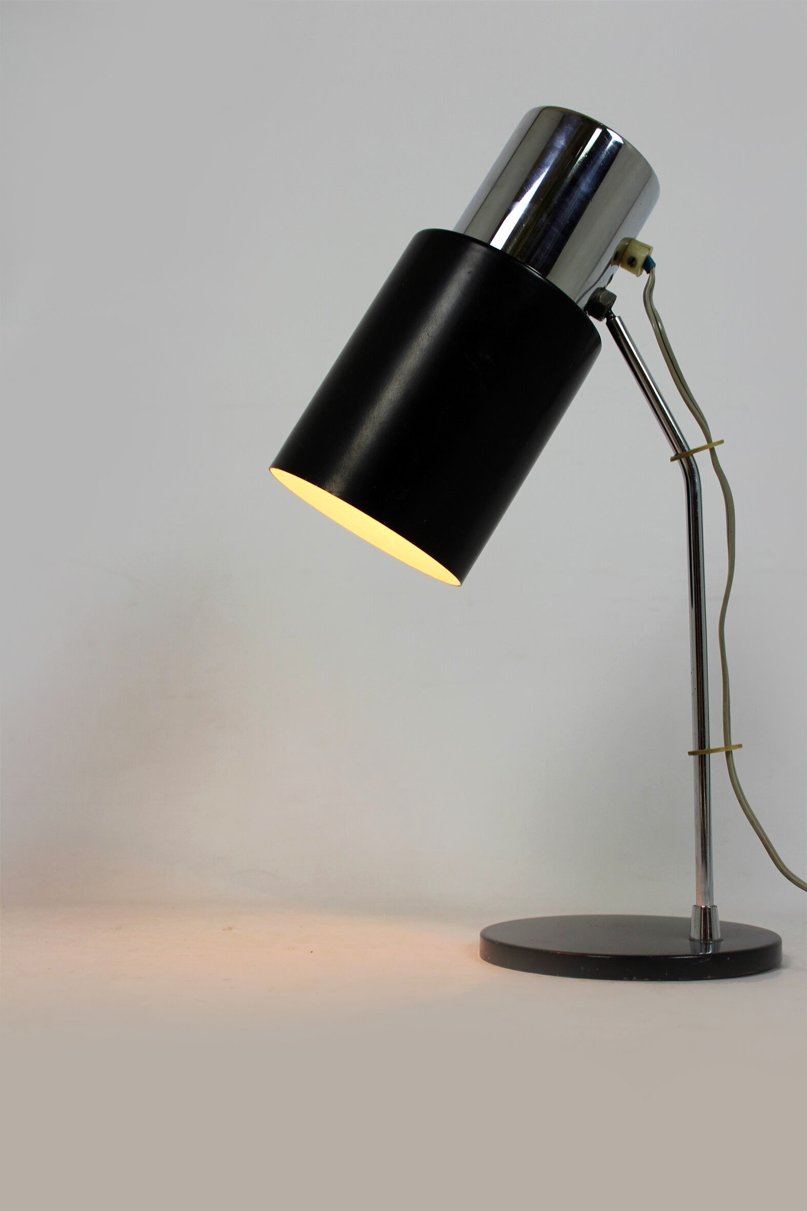 Black & Silver Table Lamp by Josef Hurka for Napako, 1970s