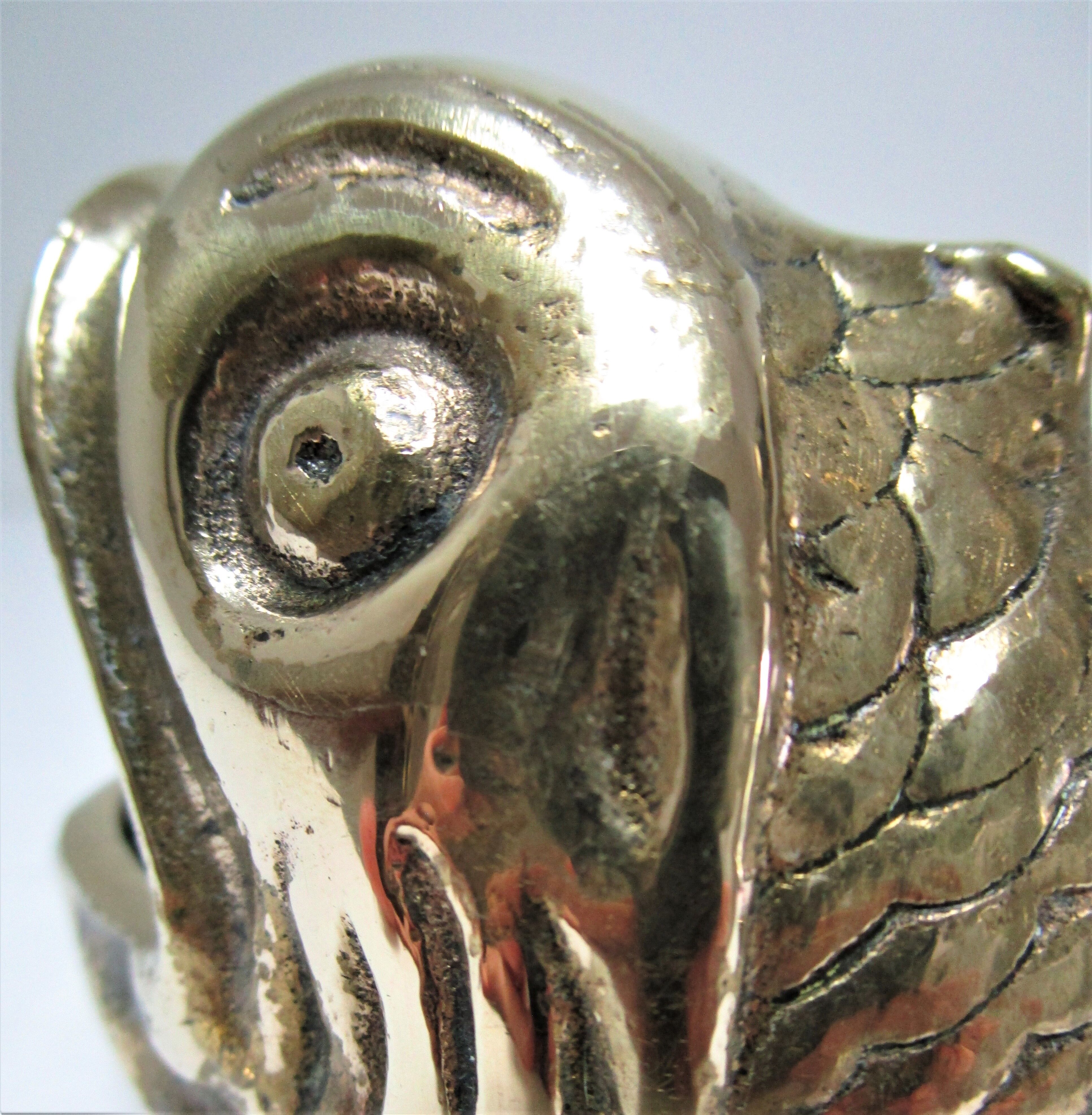 Zoomorphic ashtray golden bronze fish Vintage Peerage