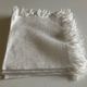 Set of 8 fringed napkins in 19th century linen damask
