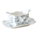 Pompadour ironstone sauceboat, Clairefontaine factory
