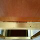 Console à tiroirs en laiton et bois années 70
